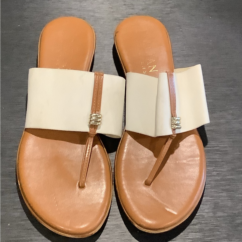 Italian shoemakers woman brown sandals size 7